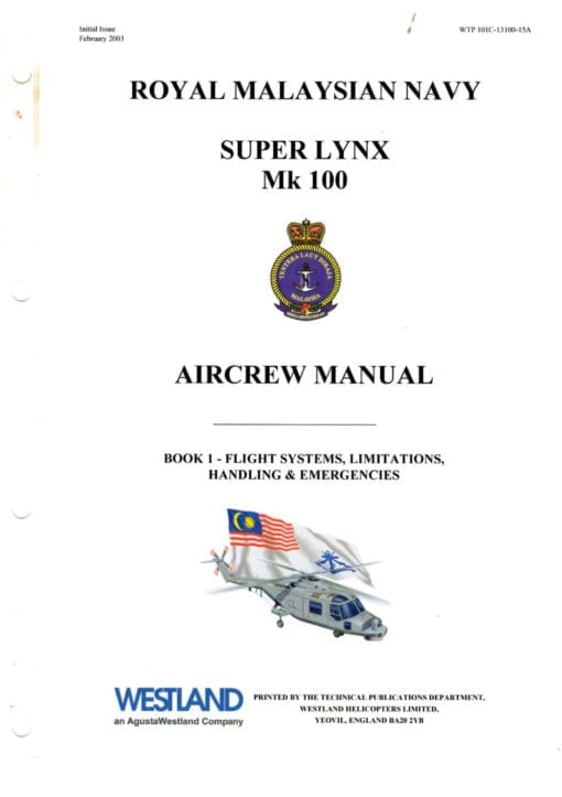 Flight Manual for the Westland Lynx