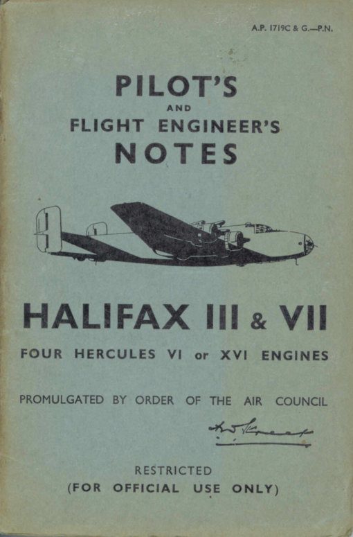 Flight Manual for the Handley Page Halifax