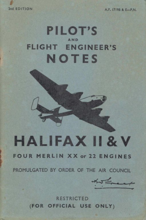 Flight Manual for the Handley Page Halifax