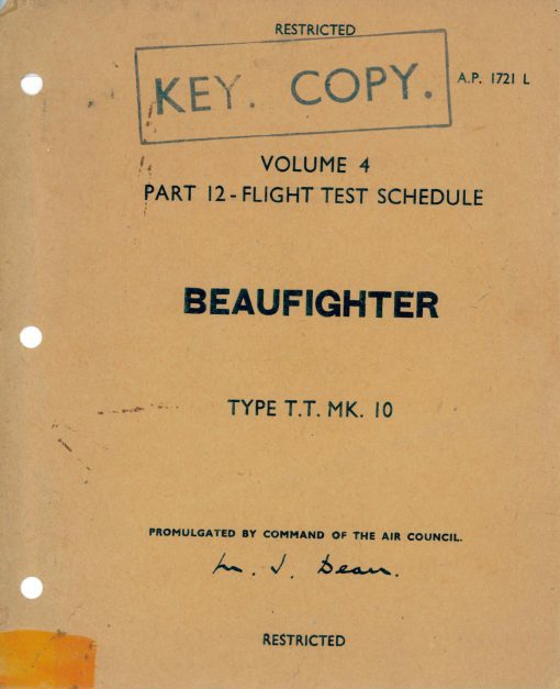 Flight Manual for the Bristol Beaufighter