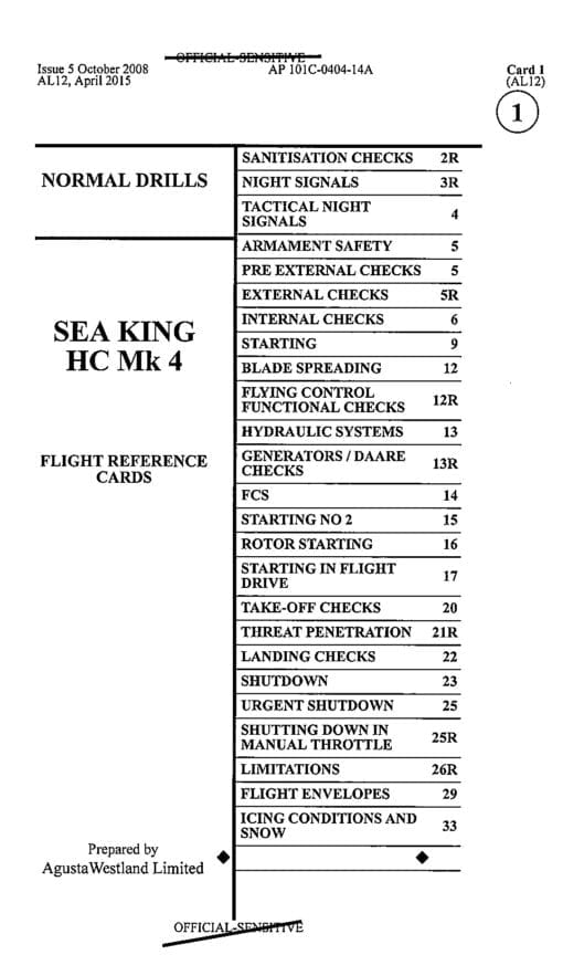 Flight Manual for the Westland Sea King