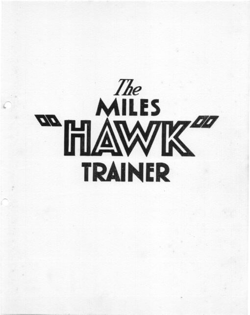 Flight Manual for the Miles Hawk