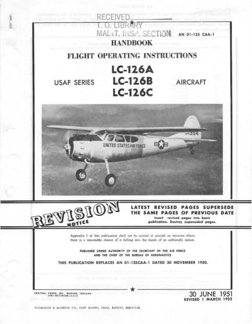 Flight Manual for the Cessna 190 and 195 LC-126