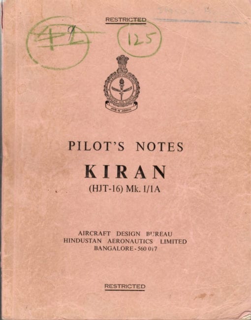 Flight Manual for the Hindustan HJT-16 Kiran