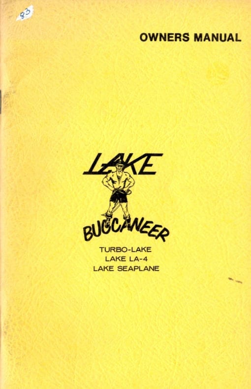 Flight Manual for the Lake Buccaneer (Colonial Skimmer)