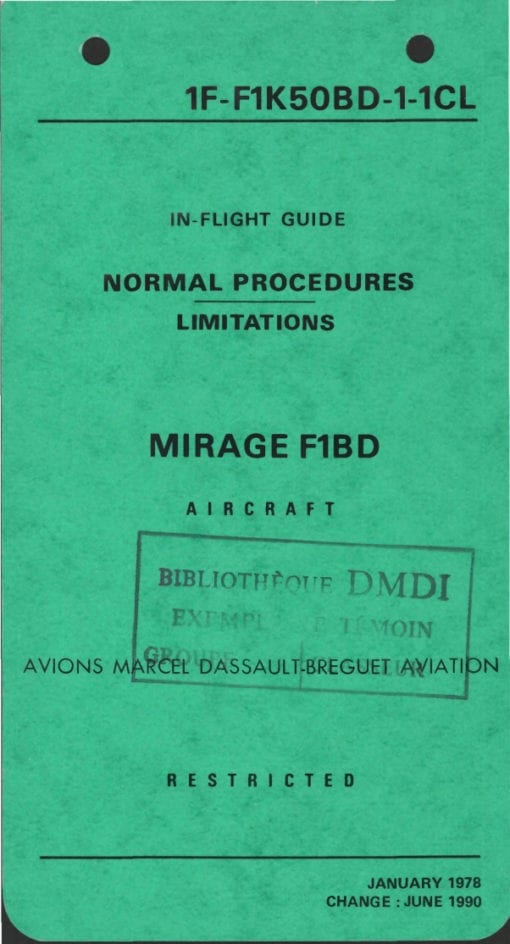 Flight Manual for the Mirage F1