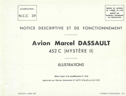 Flight Manual for the Dassault Mystere