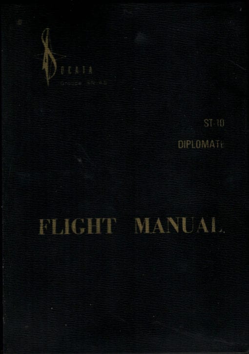 Flight Manual for the Sud Aviation (Gardan) GY80 Horizon and Socata ST-10 Diplomate