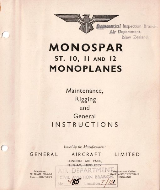 Flight Manual for the Monospar