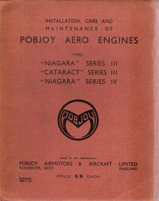 Flight Manual for the Monospar ST.25 with Pobjoy Niagara engines