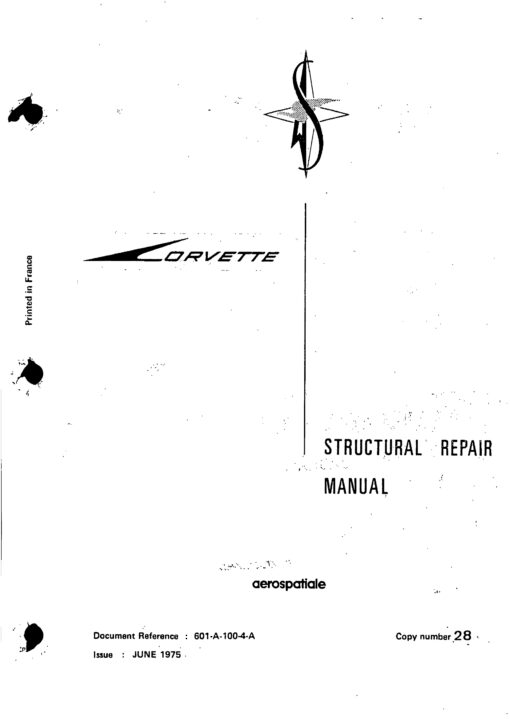 Flight Manual for the Aerospatiale SN601 Corvette