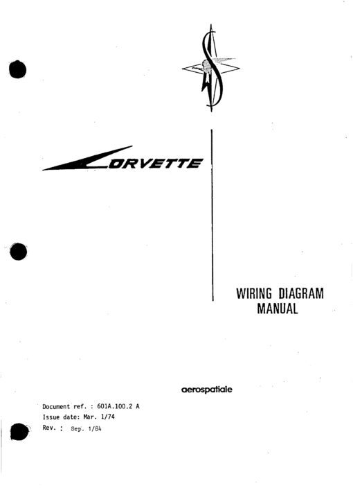 Flight Manual for the Aerospatiale SN601 Corvette