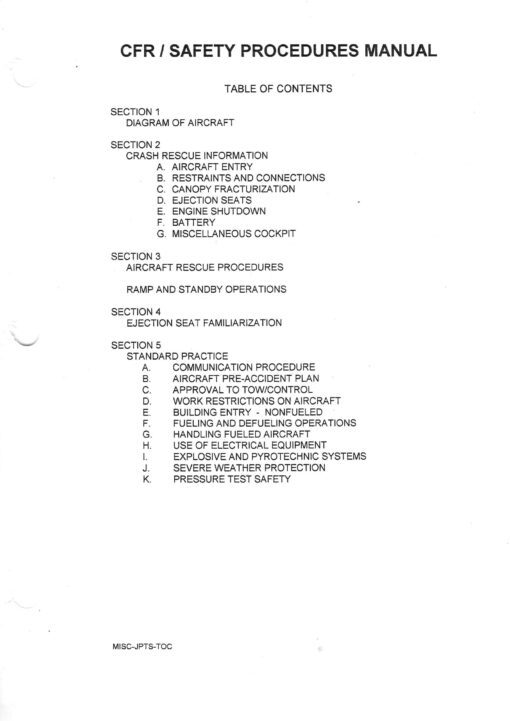 Flight Manual for the Rockwell 2000 DASA FR06 JPATS