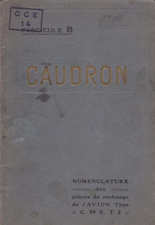 Flight Manual for the Caudron C59