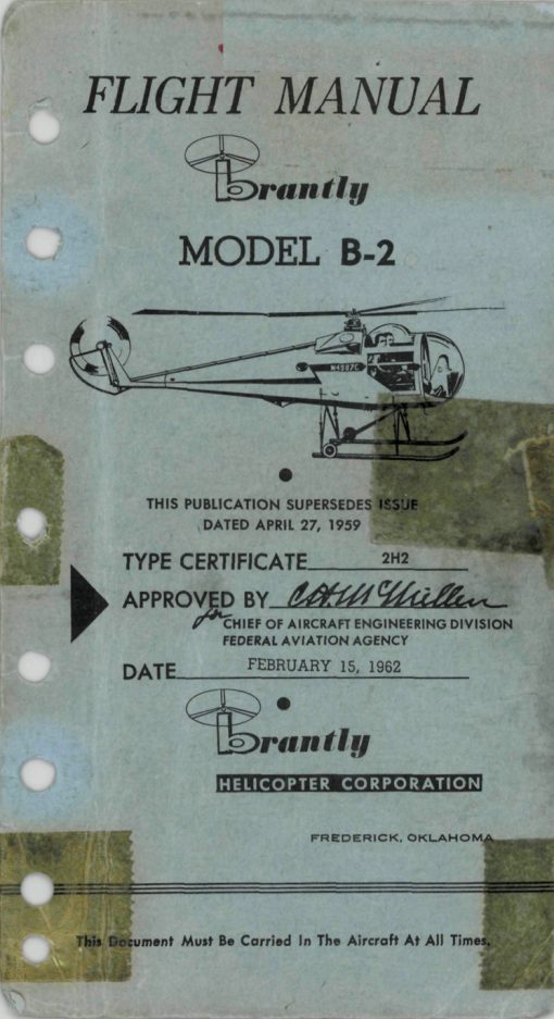 Flight Manual for the Brantly B2 helicopter