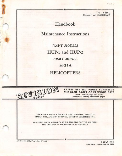 Flight Manual for the Piasecki H-25 Retreiver