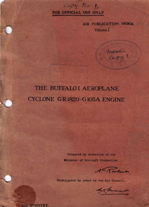 Flight Manual for the Brewster F2A Buffalo