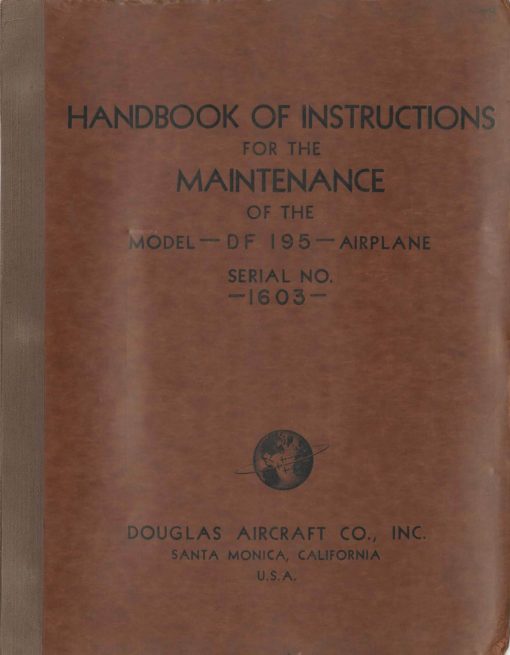 Flight Manual for the Douglas DF flying boat